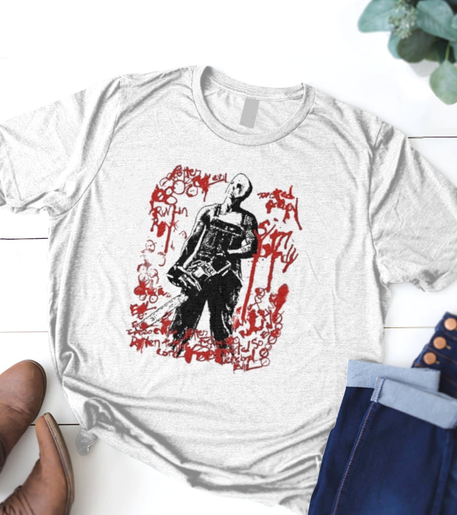 Eminem Blood Scrawl Chainsaw Man Horror T-Shirt