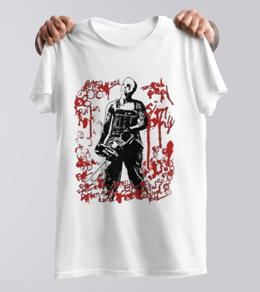 Eminem Blood Scrawl Chainsaw Man Horror T-Shirt
