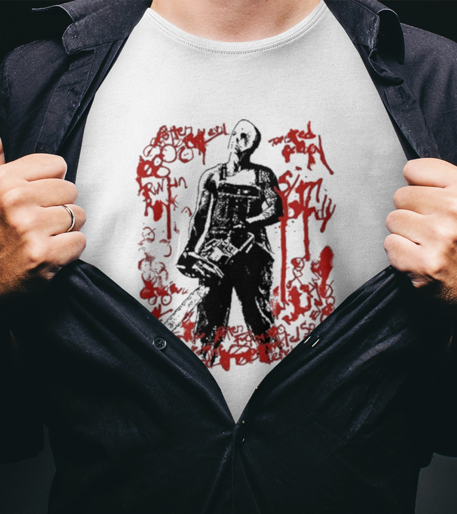 Eminem Blood Scrawl Chainsaw Man Horror T-Shirt