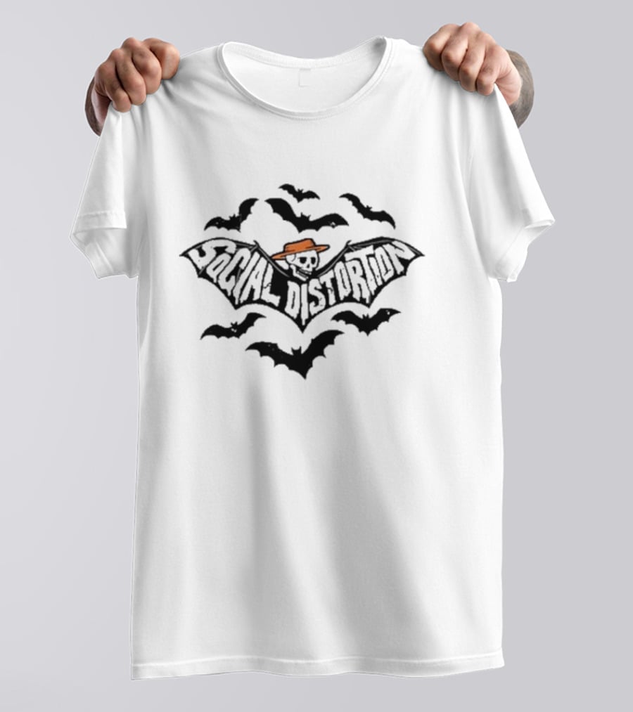 Social Distortion Skelly Bat Orange T-Shirt