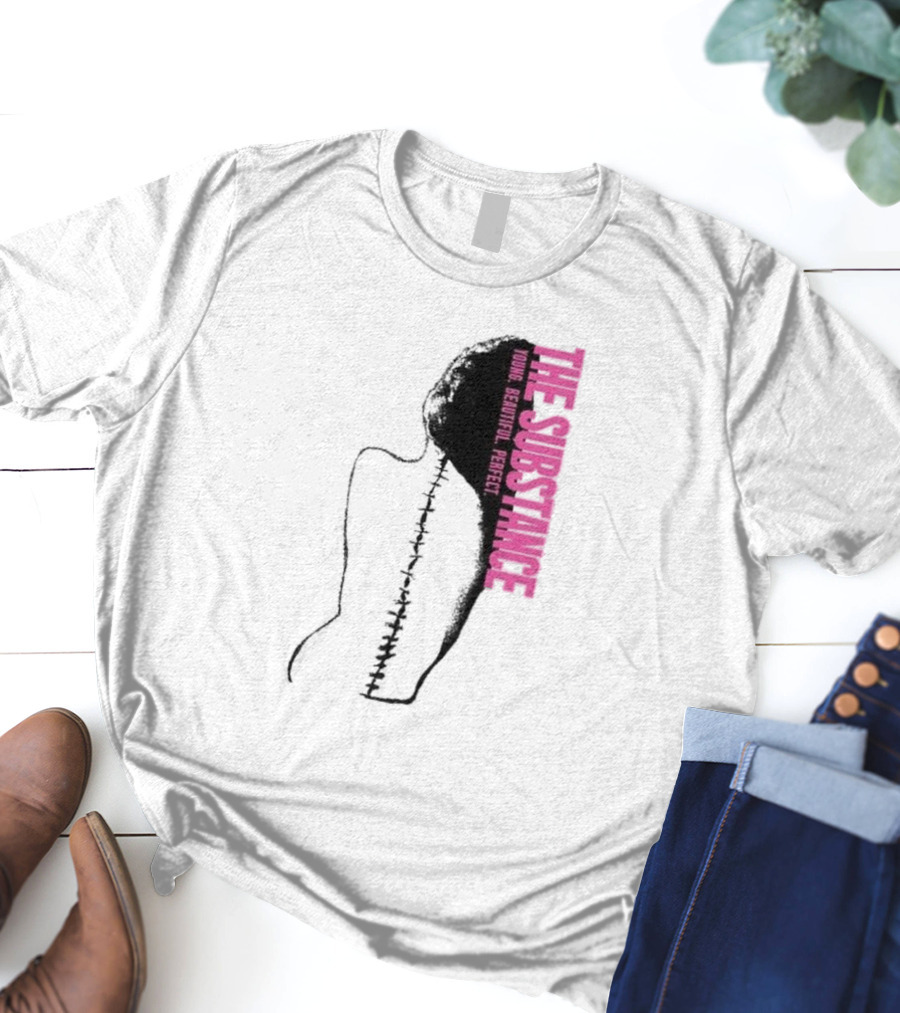 THE SUBSTANCE Young Beautiful Perfect Spine T-Shirt