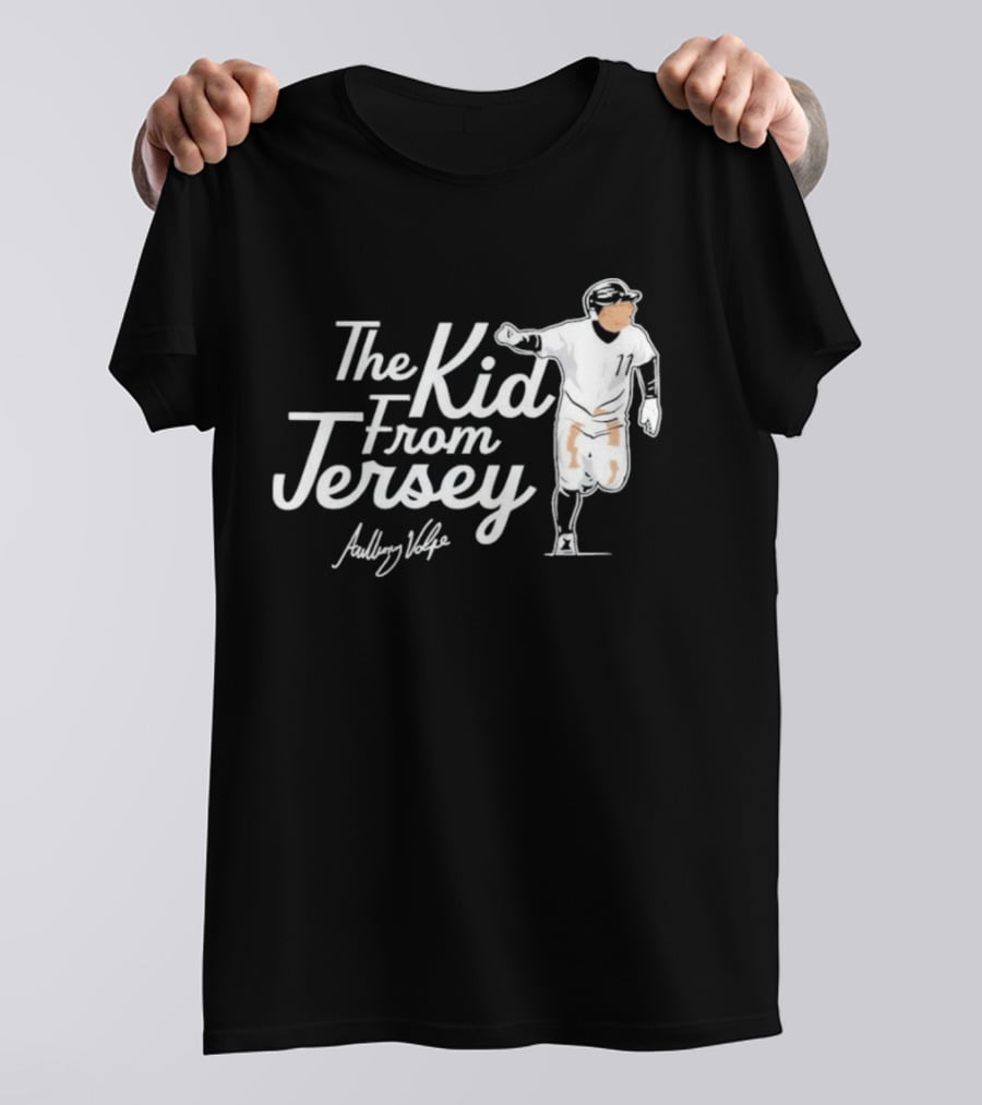 Anthony Volpe The Kid From Jersey Baseball Icon Signature T-Shirt