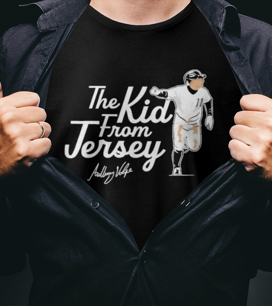 Anthony Volpe The Kid From Jersey Baseball Icon Signature T-Shirt