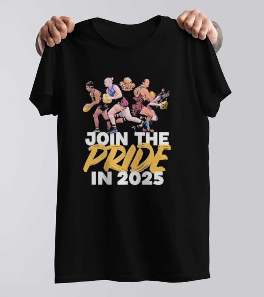 Brisbane Lions Women's Team Join The Pride In 2025 T-Shirt