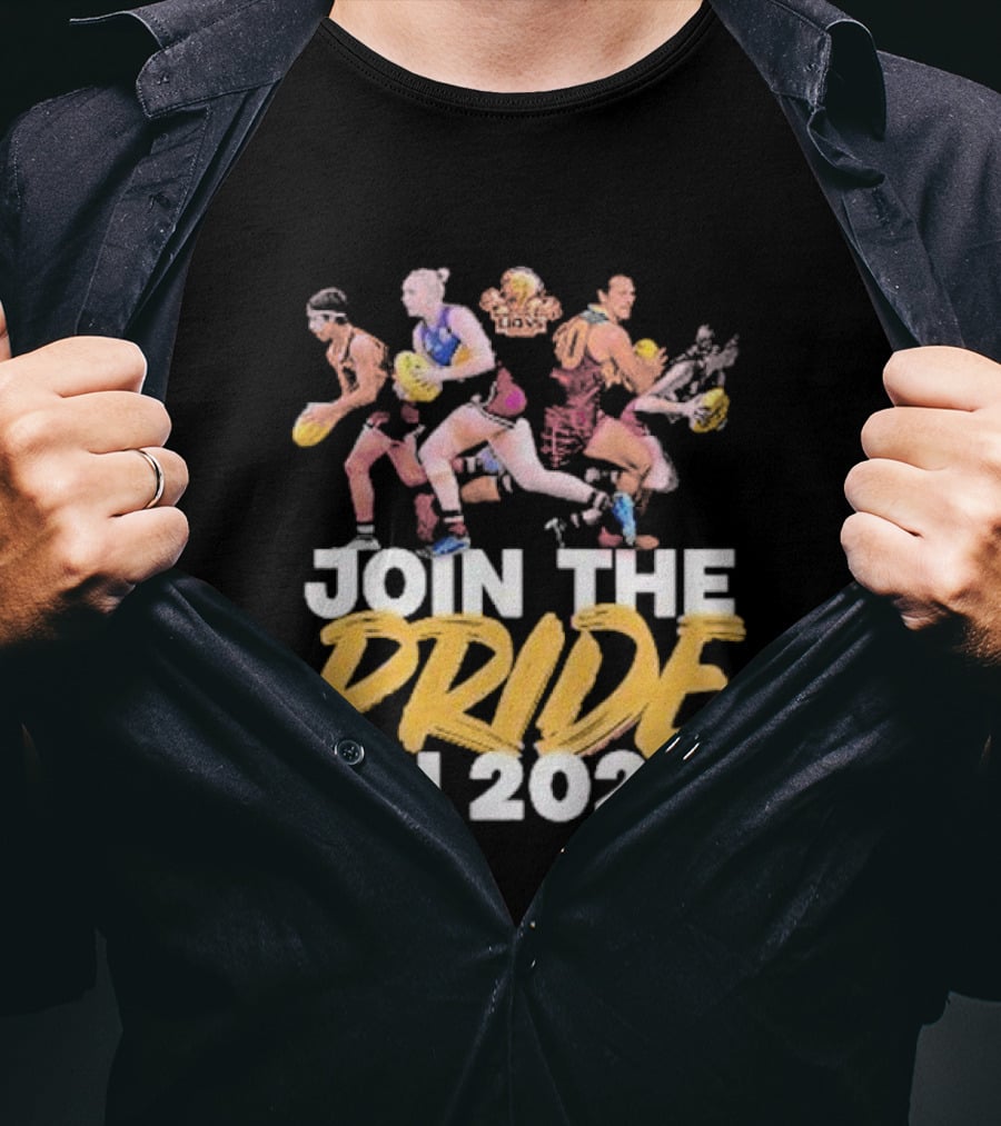 Brisbane Lions Women's Team Join The Pride In 2025 T-Shirt