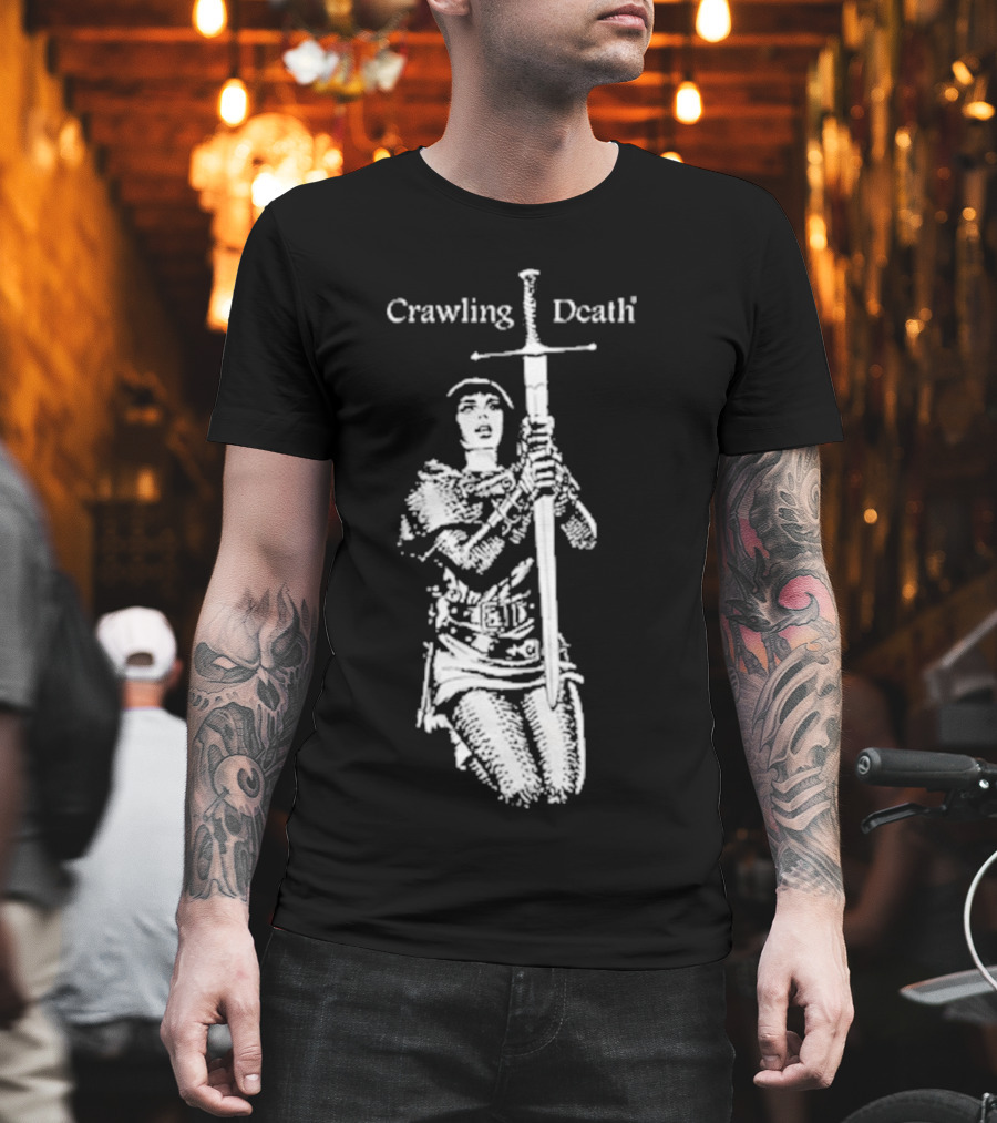 Crawling Death Medieval Warrior With Sword T-Shirt