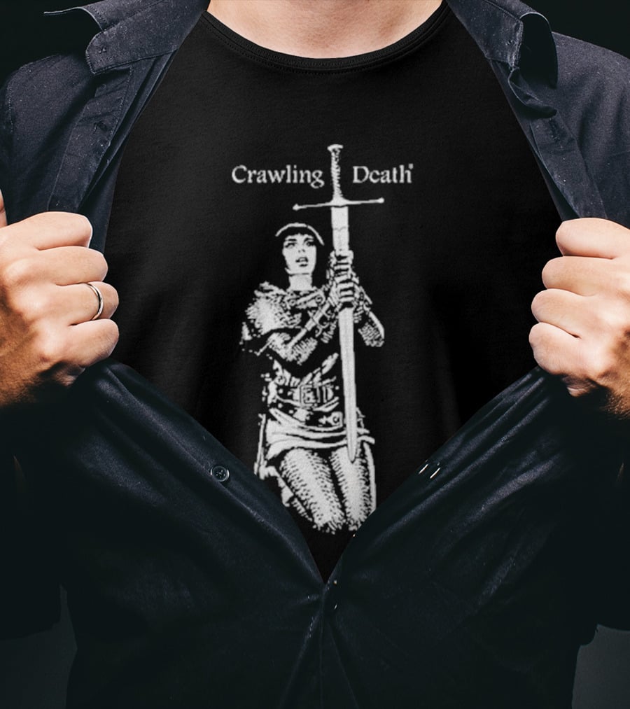 Crawling Death Medieval Warrior With Sword T-Shirt