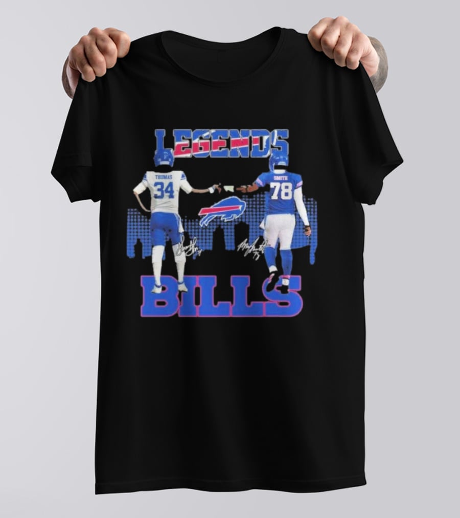 LEGENDS BILLS Thomas Smith 34 78 Buffalo Bills T-Shirt