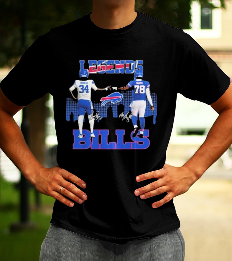 LEGENDS BILLS Thomas Smith 34 78 Buffalo Bills T-Shirt