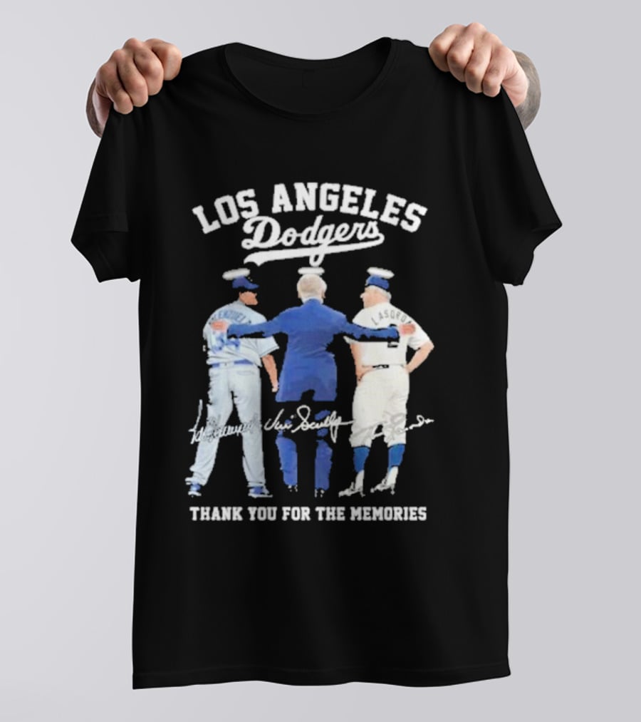 Los Angeles Dodgers Valenzuela Lasorda Thank You For The Memories T-Shirt