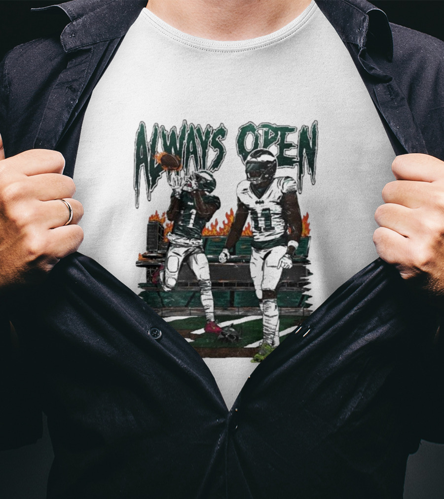 Always Open Jalen Hurts AJ Brown Football Duo T-Shirt