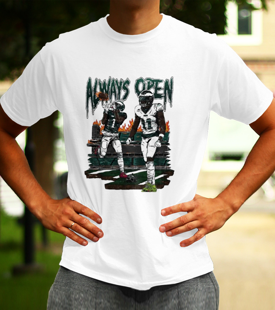 Always Open Jalen Hurts AJ Brown Football Duo T-Shirt