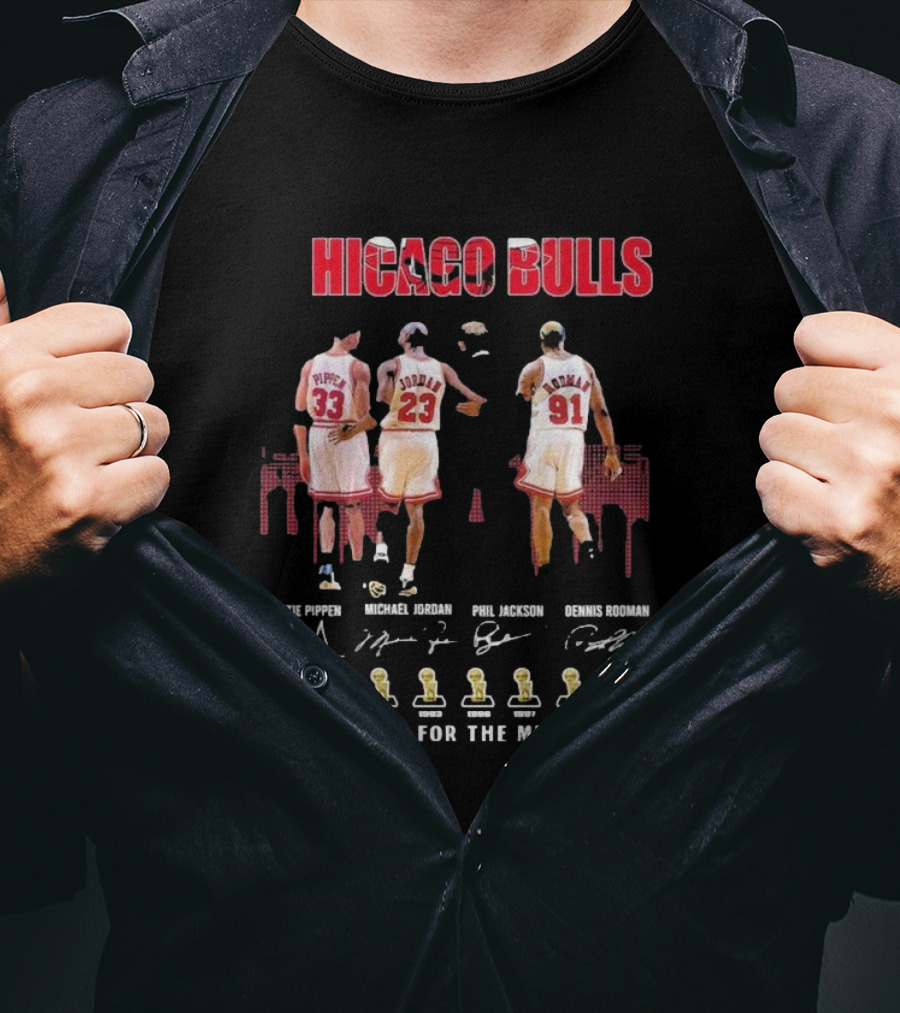 Chicago Bulls Scottie Pippen Michael Jordan Phil Jackson Dennis Rodman Thank You For The Memories T-Shirt