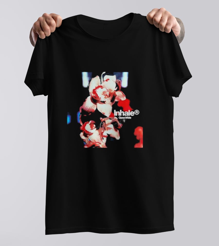 Inhale Open Wide Orchid Floral T-Shirt