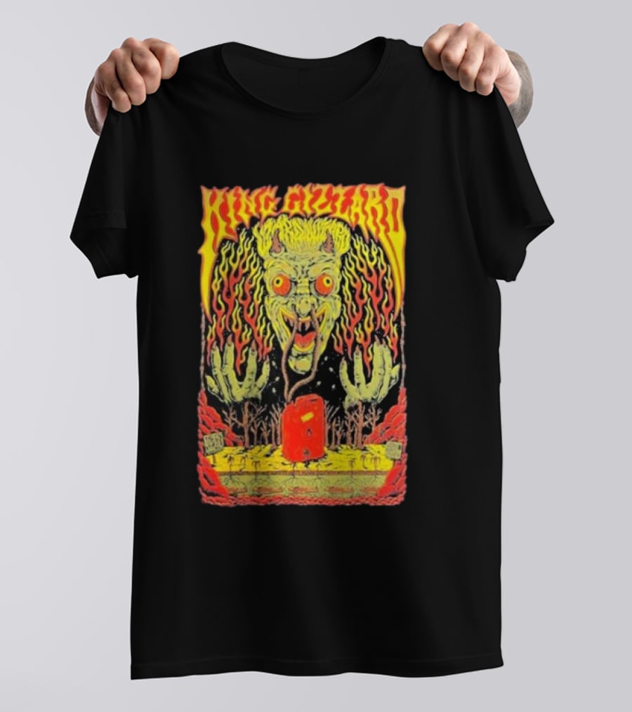 King Gizzard Monster Illustration In Paso Robles CA November 3 T-Shirt