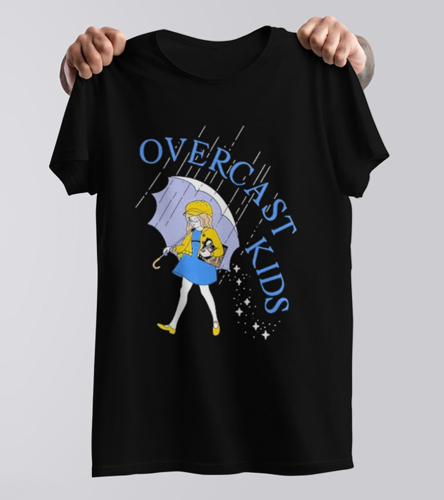 Overcast Kids Under Umbrella T-Shirt