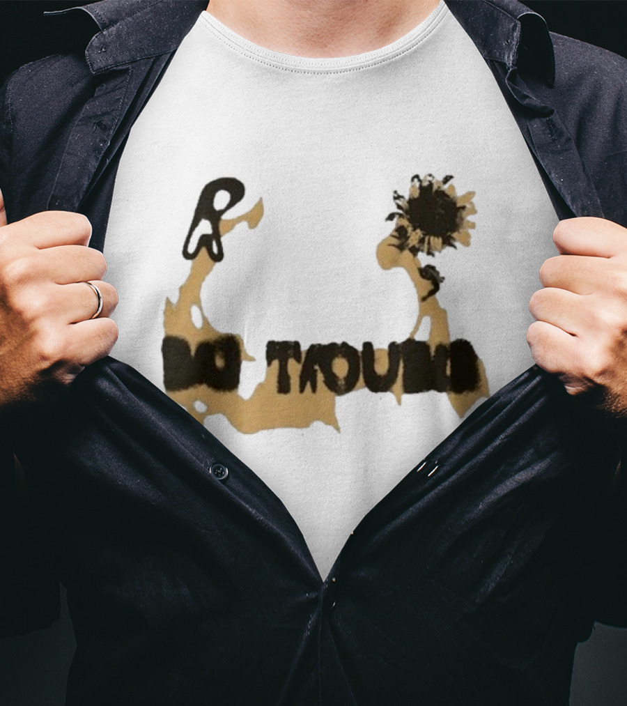 Big Trouble Beige Sunflower T-Shirt