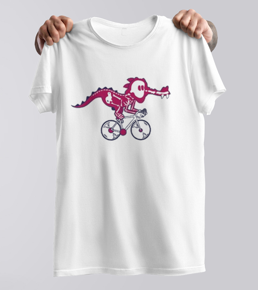 Ef Pro Cycling Skeleton Dinosaur On Bike T-Shirt