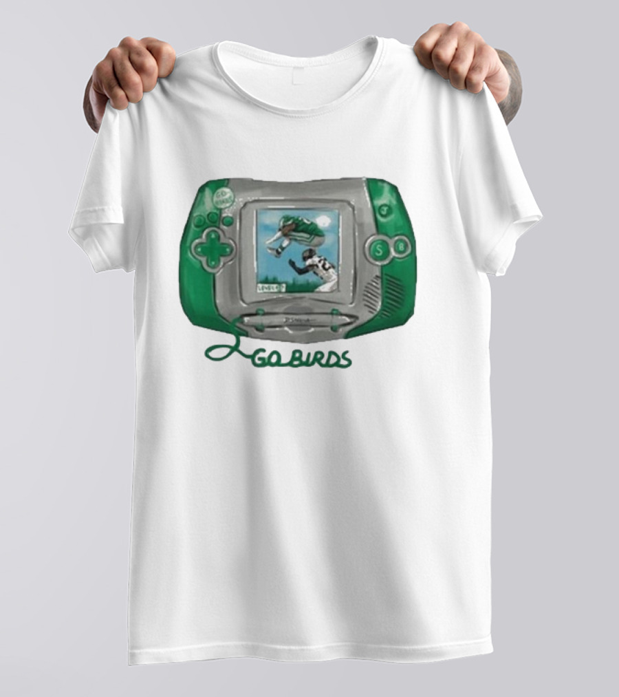 The Basement Yard Tby Radio City Ivory New Go Birds Retro Handheld Gaming Football T-Shirt