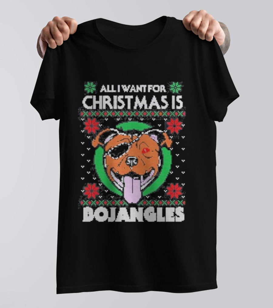 All I Want For Christmas Is Bojangles Dog Holiday T-Shirt