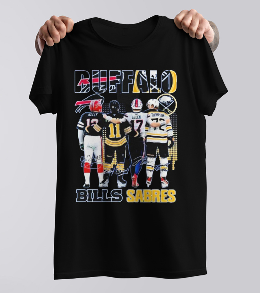 BUFFALO BILLS SABRES KELLY ALLEN THOMPSON T-Shirt