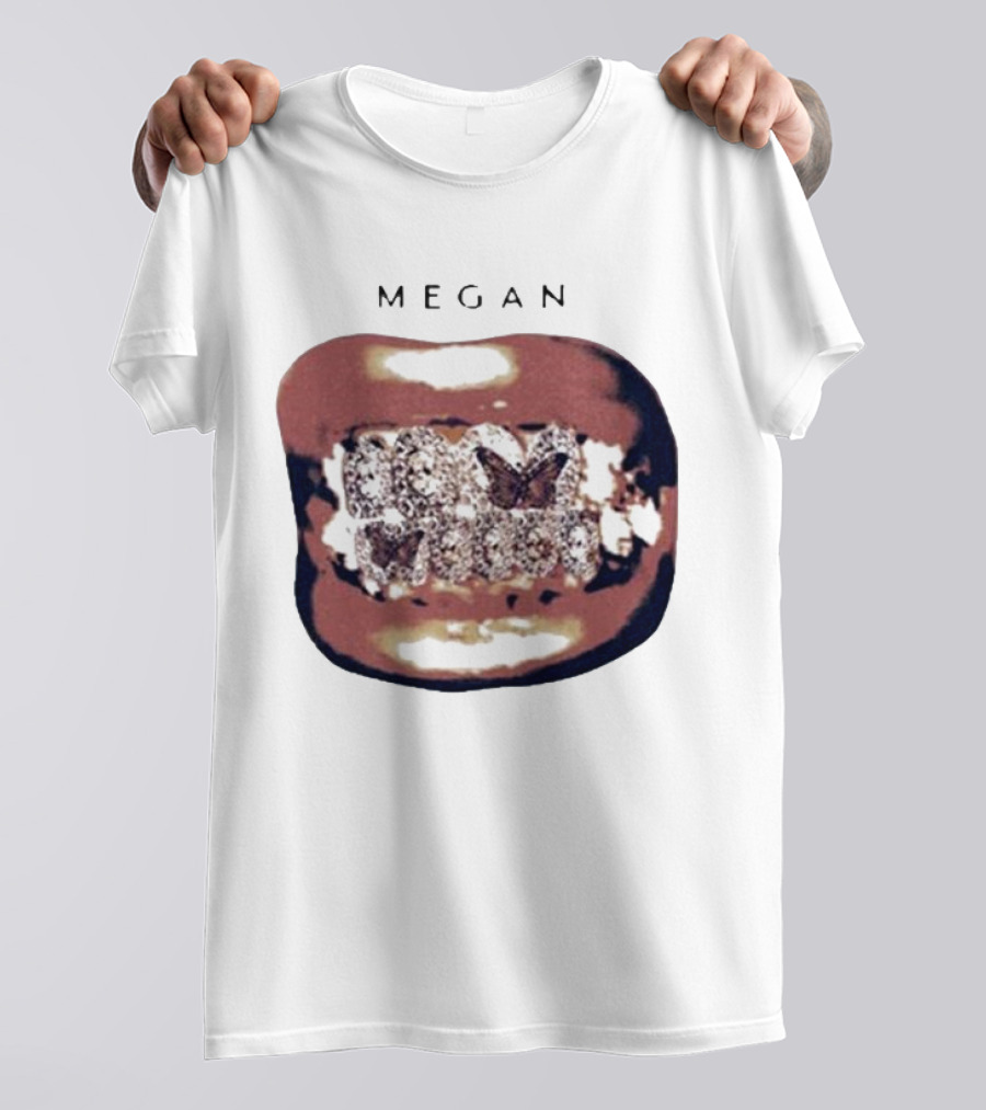 Megan Act II Grillz Diamond Bling Teeth T-Shirt