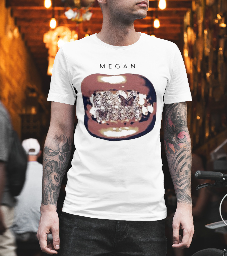 Megan Act II Grillz Diamond Bling Teeth T-Shirt