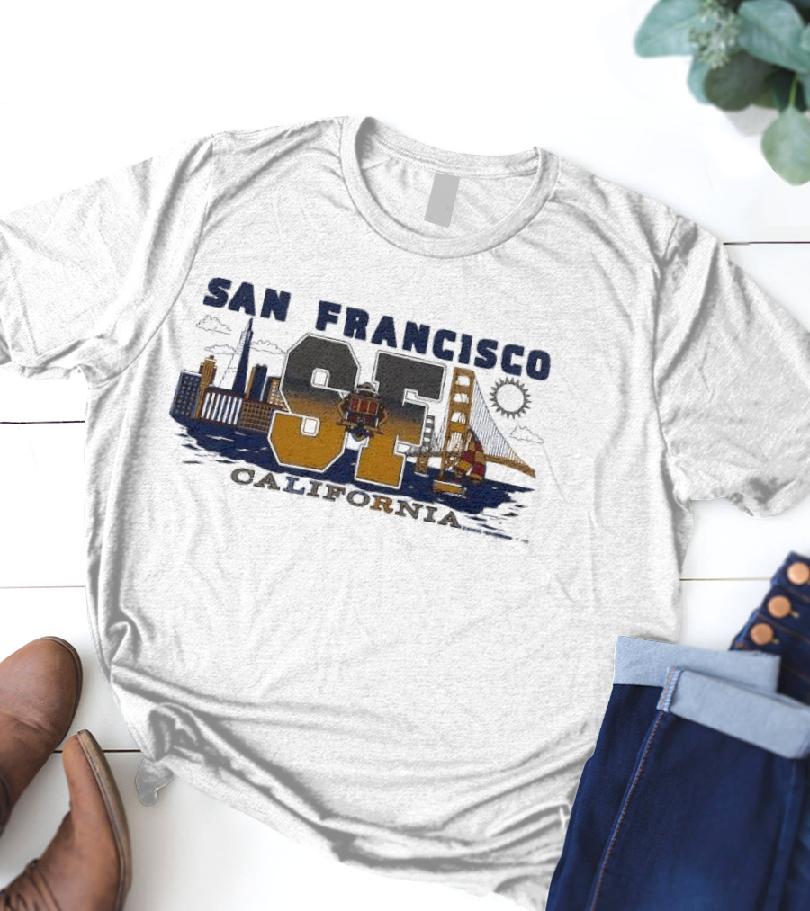 San Francisco SF Stedman California Golden Gate Skyline T-Shirt
