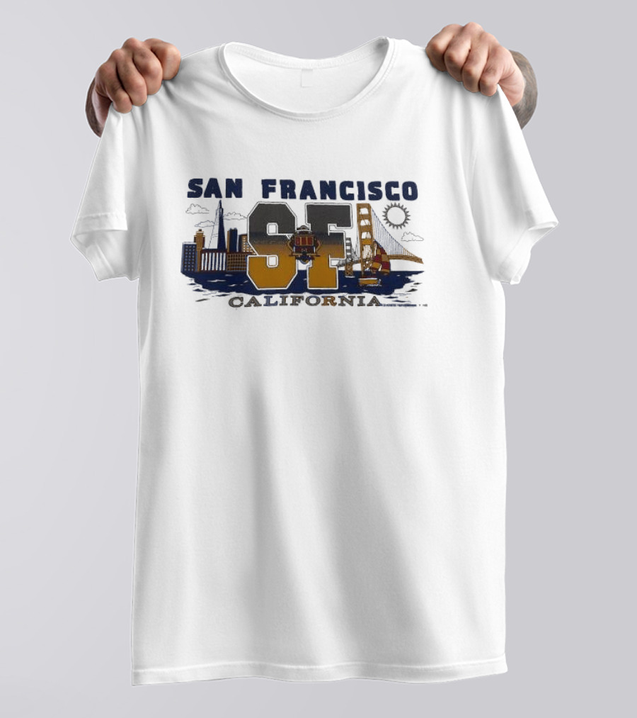 San Francisco SF Stedman California Golden Gate Skyline T-Shirt