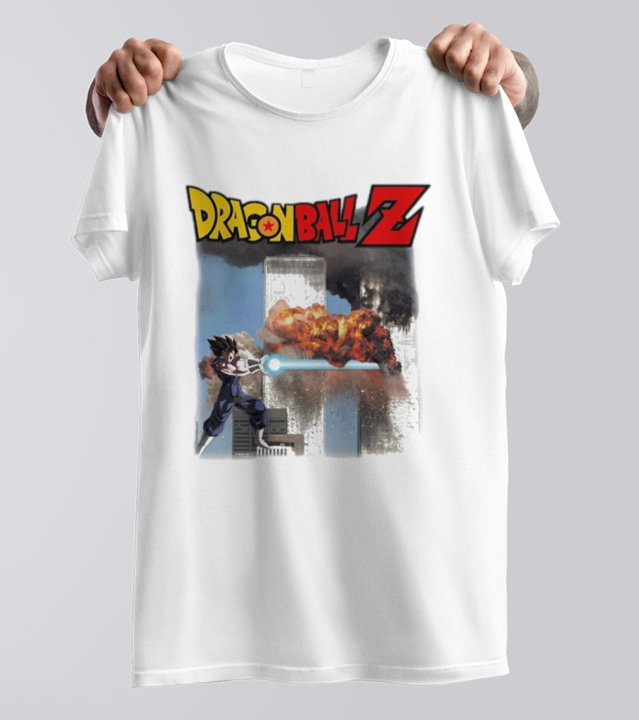Dragon Ball Z Vegito 9/11 Twin Towers Controversial Image T-Shirt