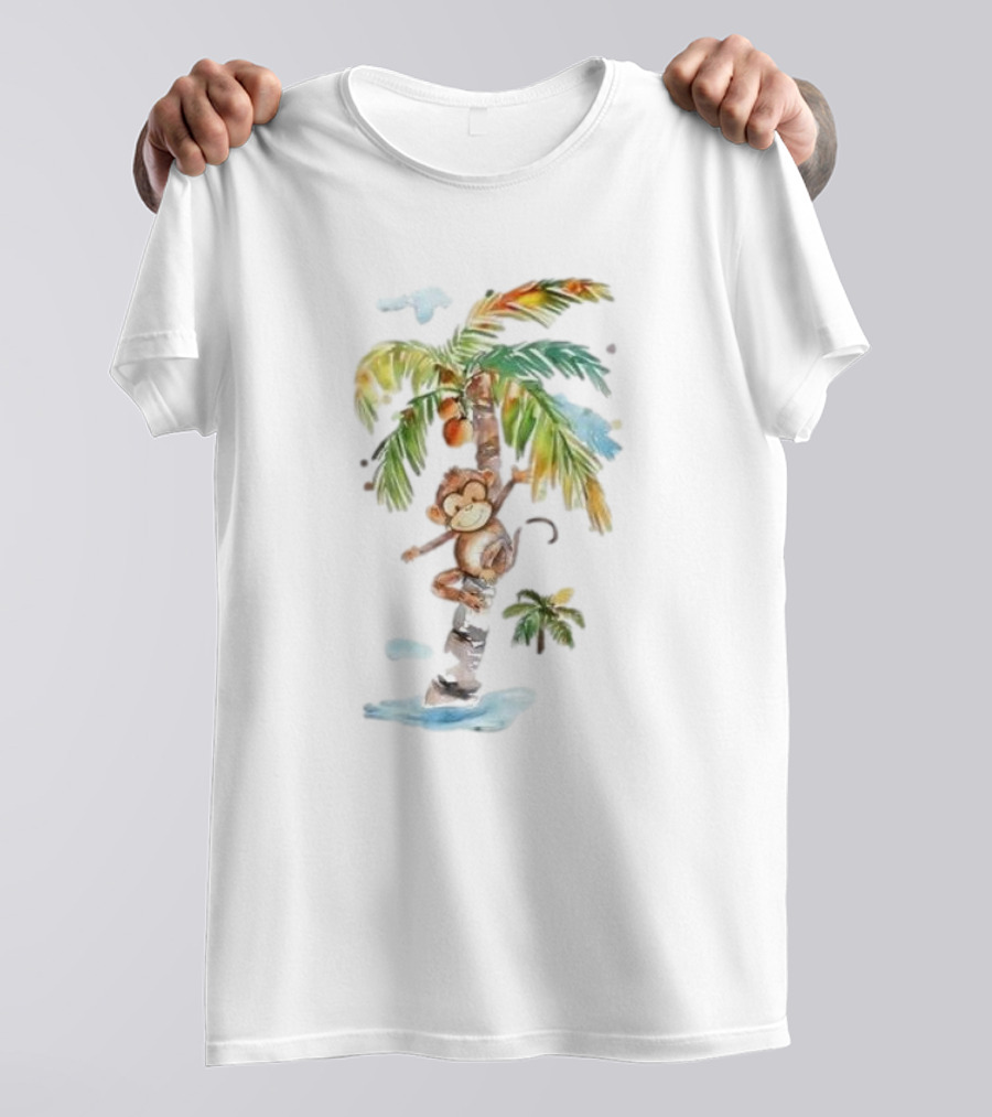 You Think You Just Fell Out Of A Coconut Tree Monkey And Palm T-Shirt