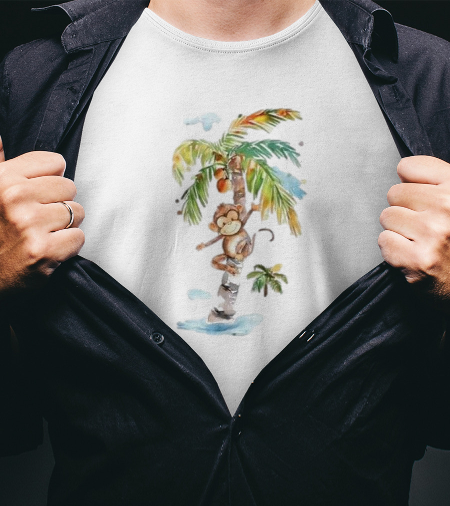 You Think You Just Fell Out Of A Coconut Tree Monkey And Palm T-Shirt