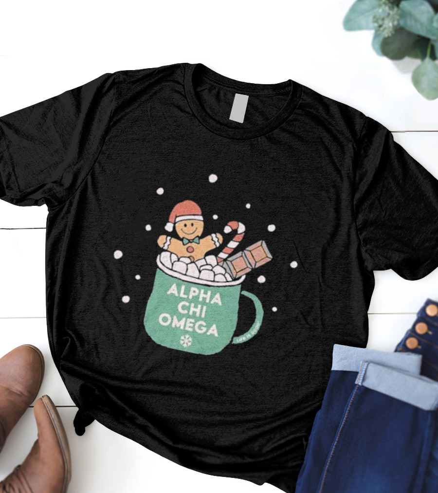 Life Is Good Alpha Chi Omega Holiday T-Shirt