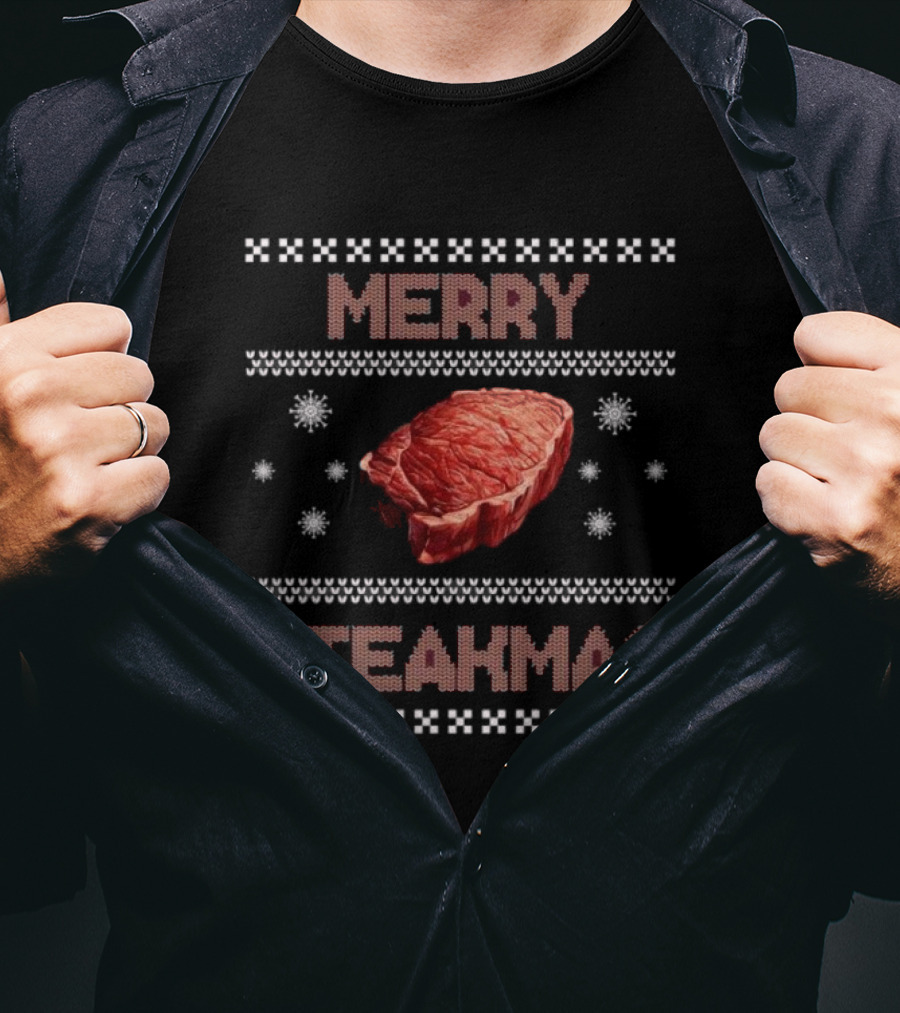 Merry Steakmas Festive Steak Holiday T-Shirt