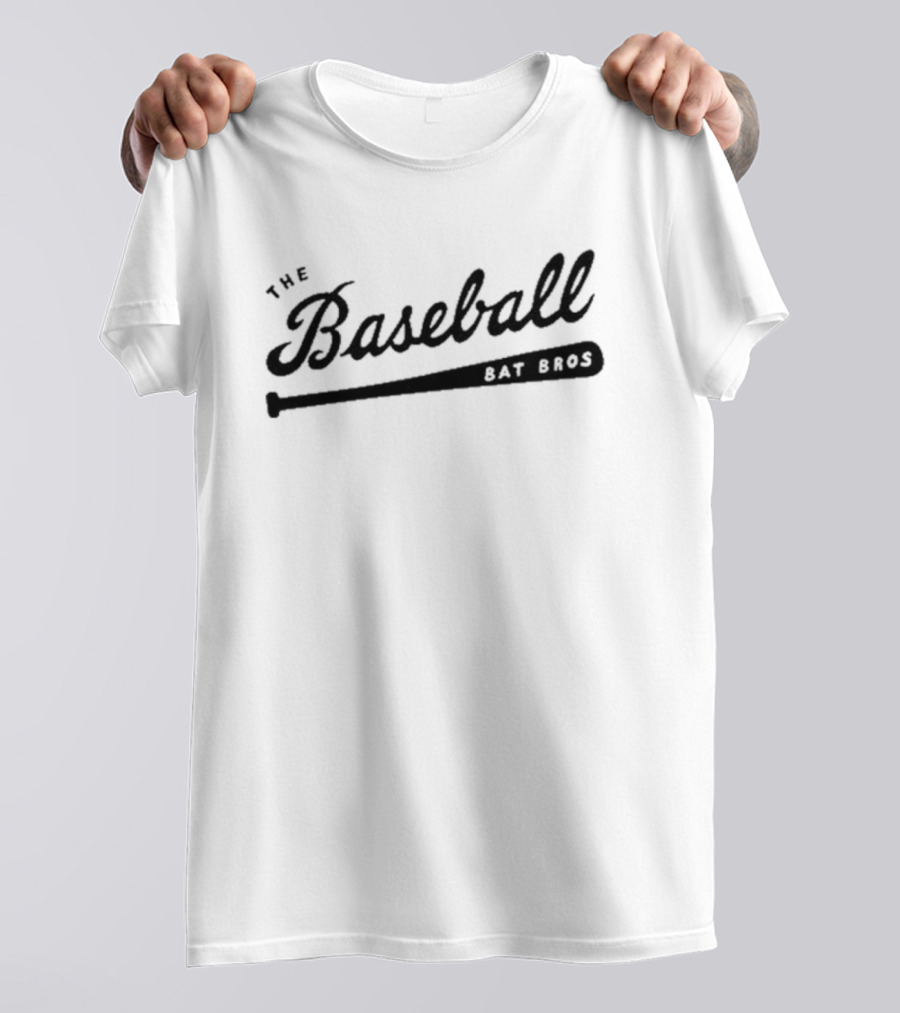 The Baseball Bat Bros Logo With Script Font And Bat Motif T-Shirt
