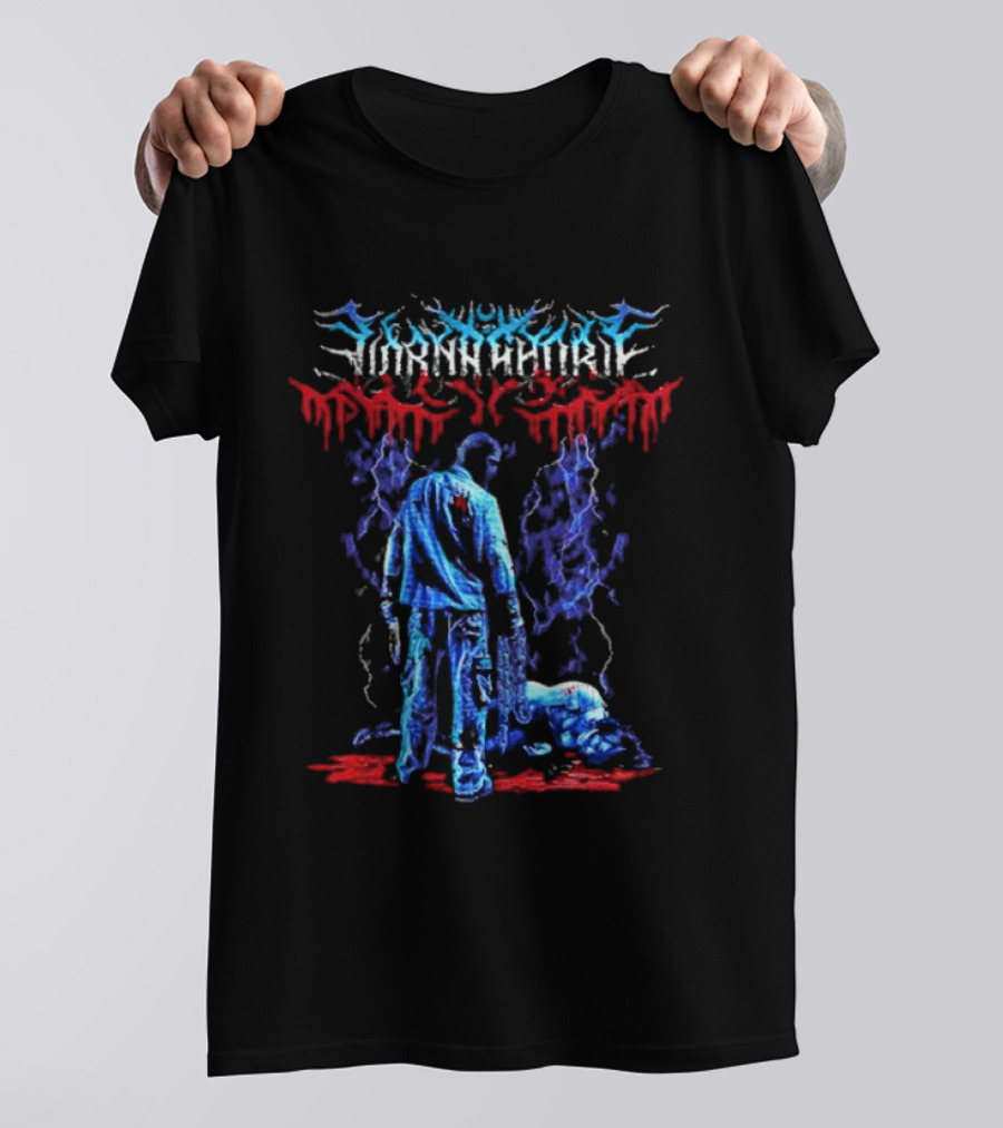 Lorna Shore My Blood Turns To Ice Graphic Electric Slasher Scene T-Shirt