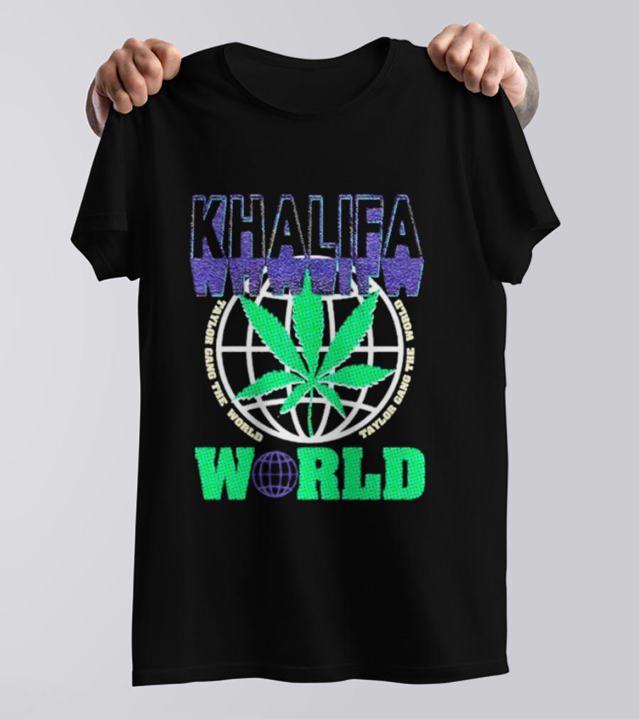 Khalifa Weed Taylor Gang The World T-Shirt