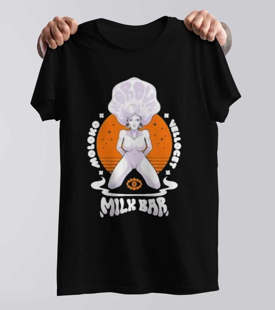 Korova Milk Bar Moloko Vellocet A Clockwork Orange Alex Malcolm McDowell T-Shirt