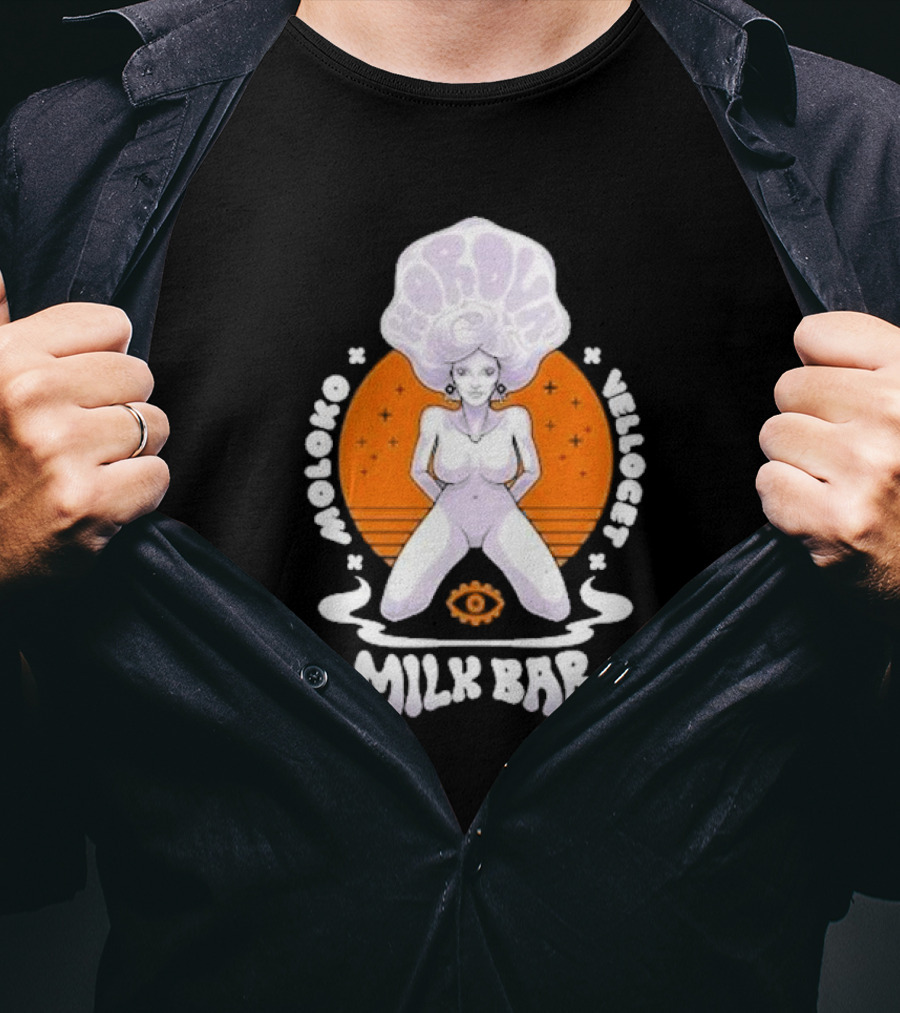 Korova Milk Bar Moloko Vellocet A Clockwork Orange Alex Malcolm McDowell T-Shirt