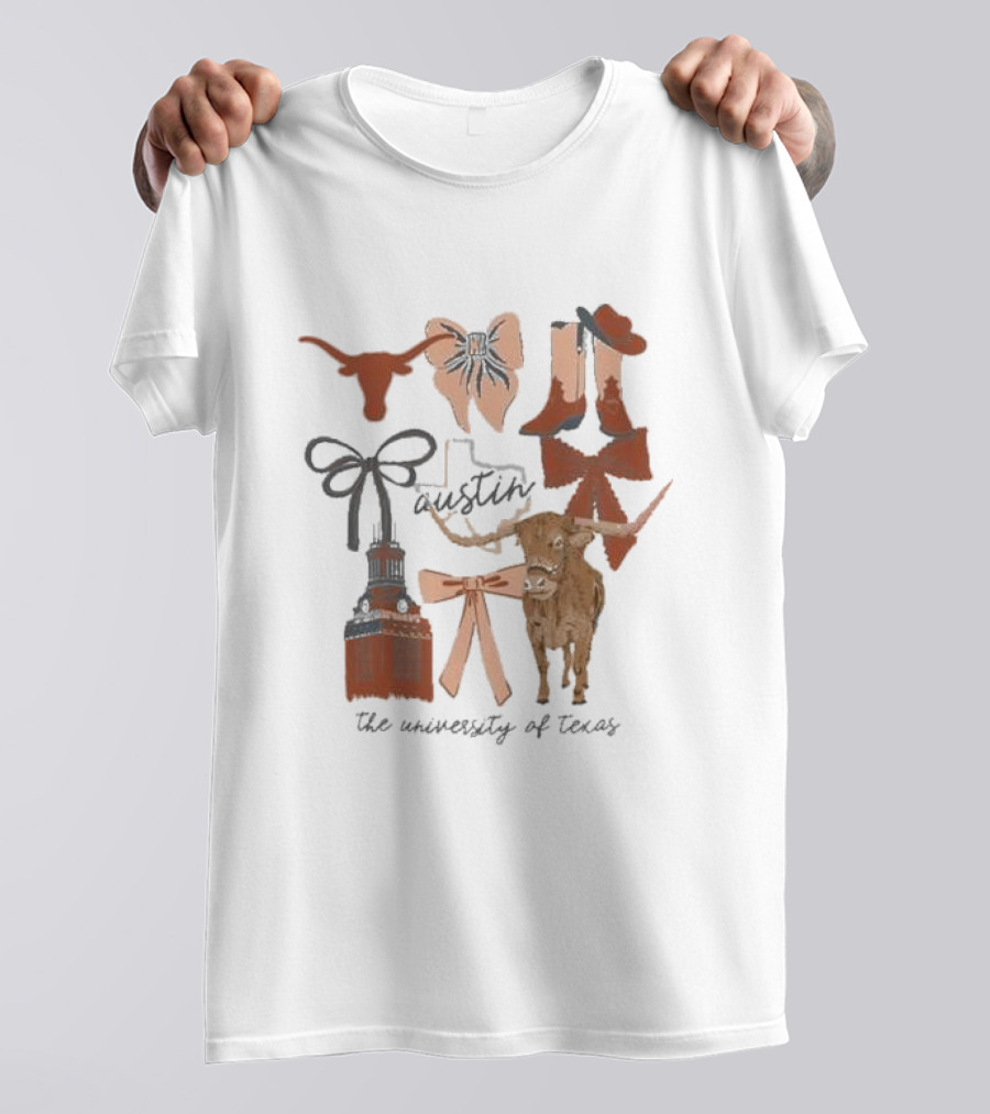 Austin Longhorns University Of Texas Icons And Symbols T-Shirt