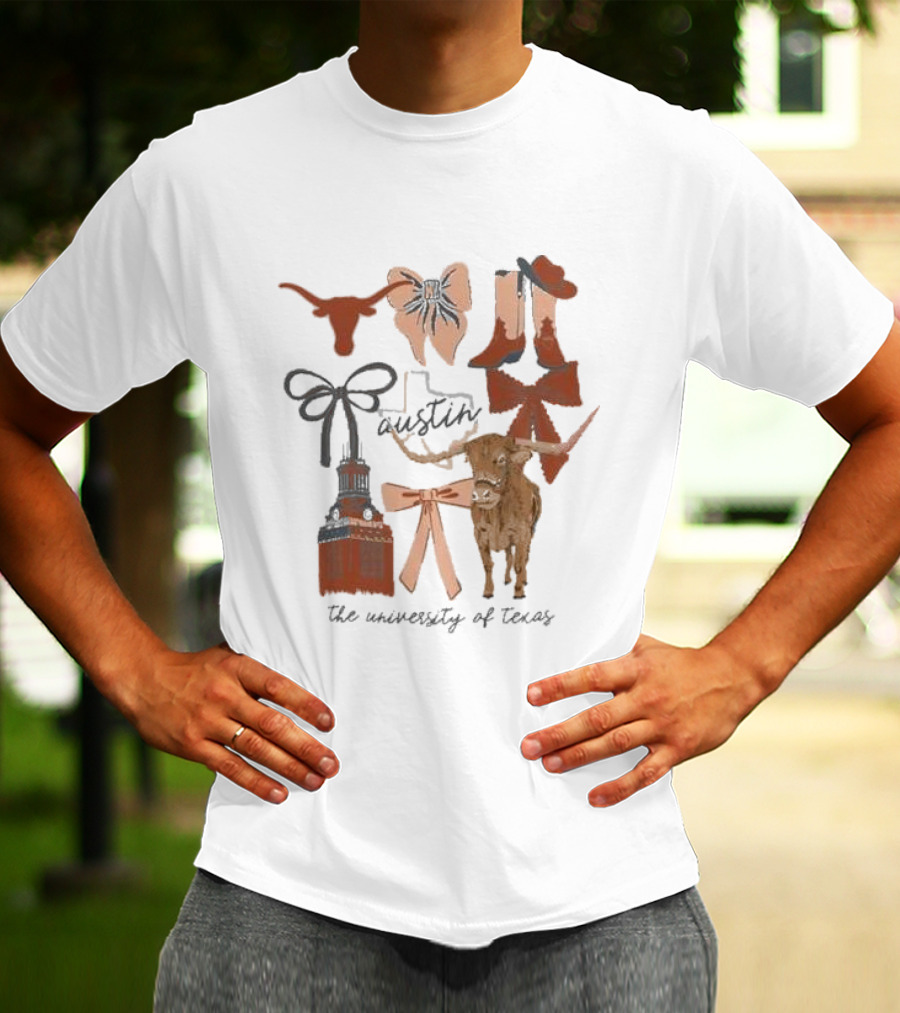 Austin Longhorns University Of Texas Icons And Symbols T-Shirt
