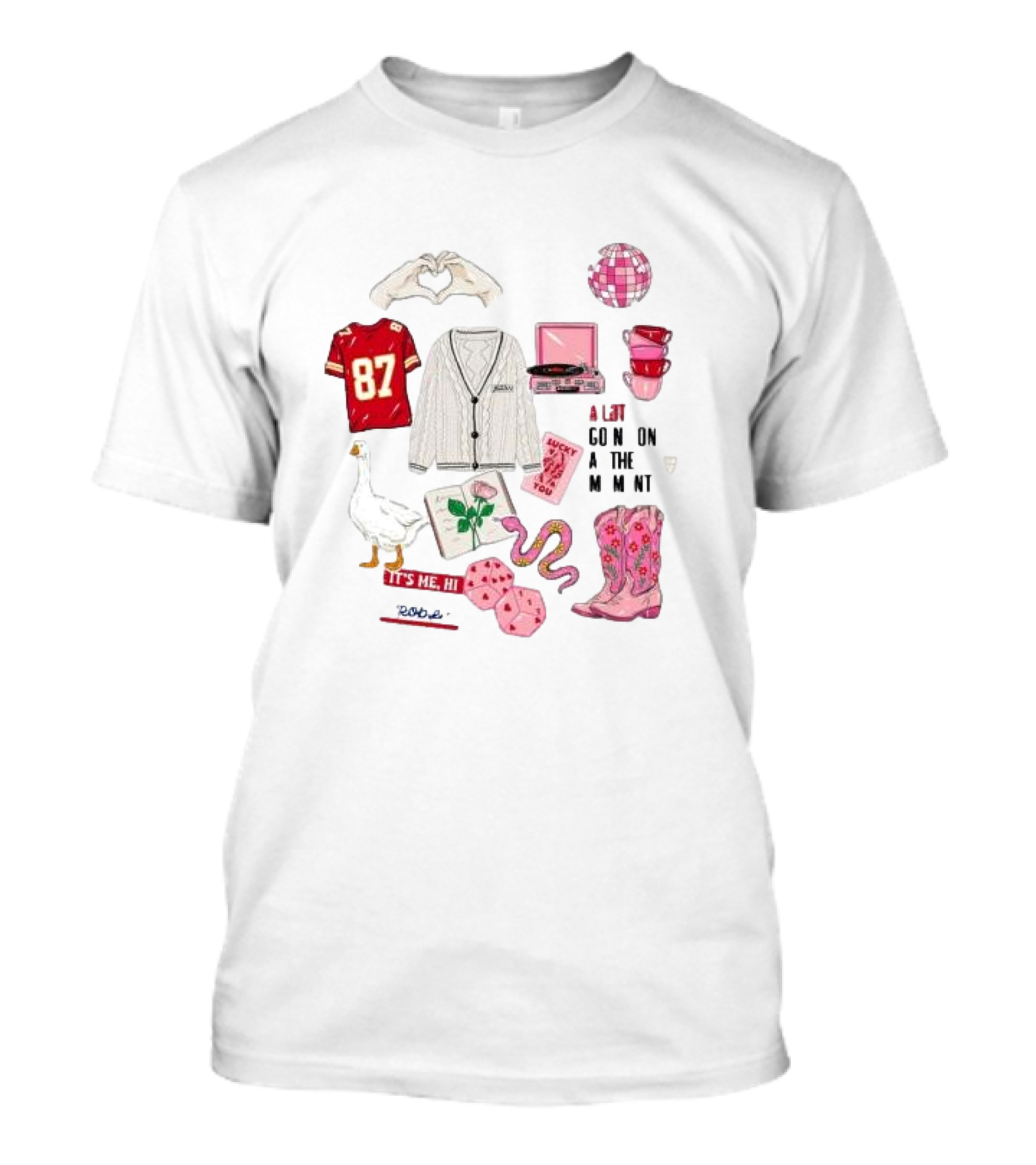 A Lot Going On At The Moment Stickers 87 It's Me Hi Snake Disco Cowboy Boots T-Shirt