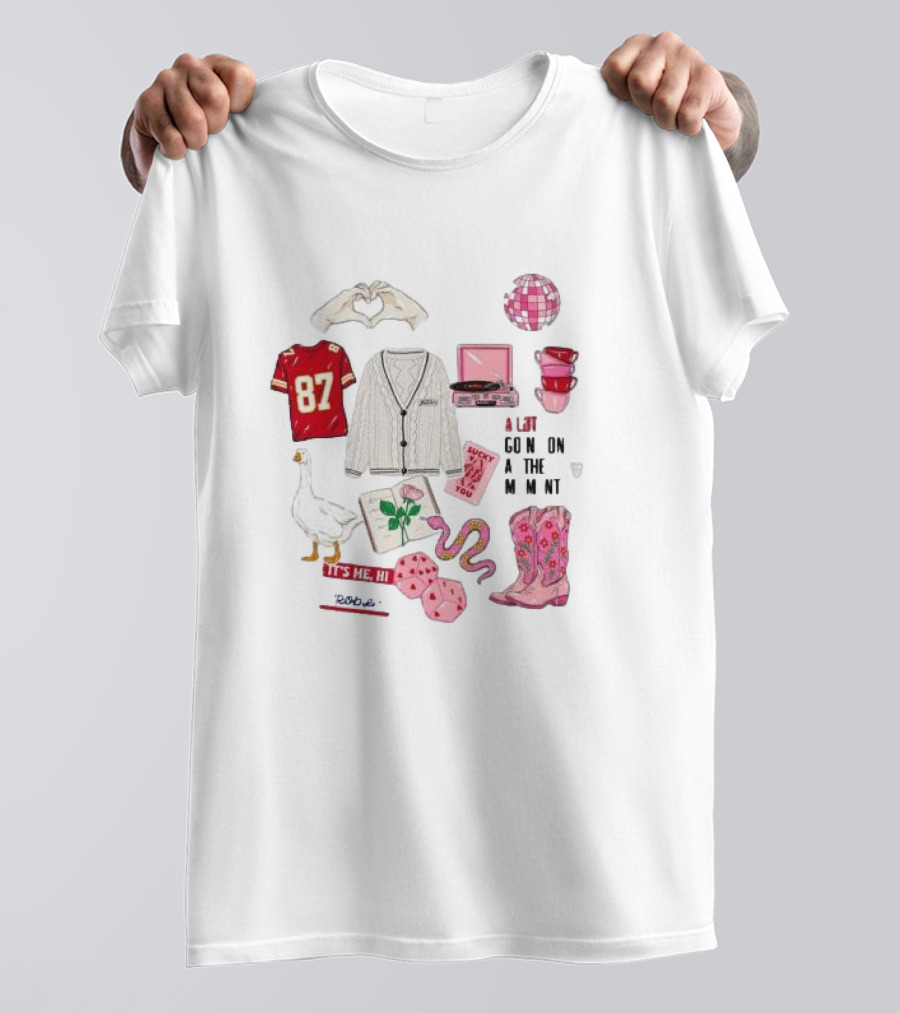 A Lot Going On At The Moment Stickers 87 It's Me Hi Snake Disco Cowboy Boots T-Shirt