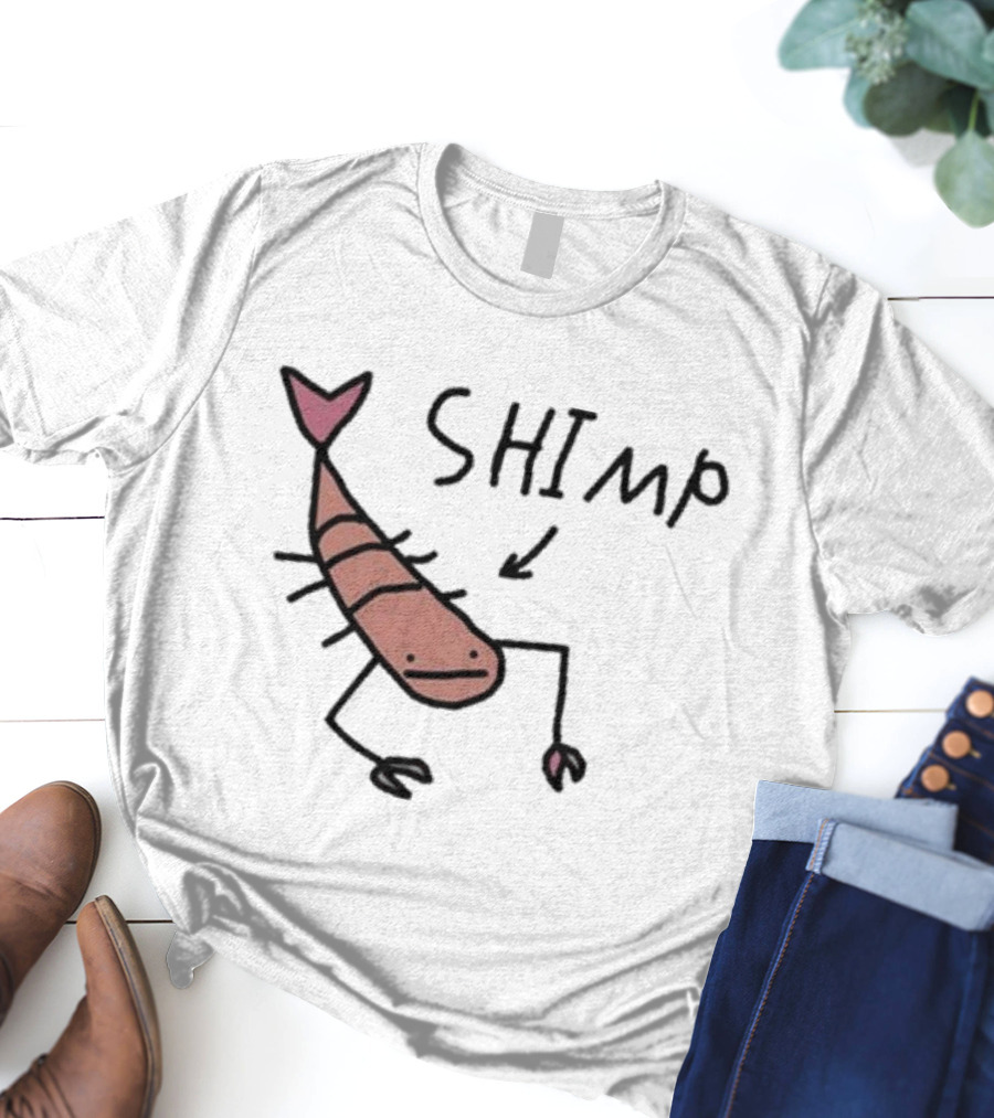 Worst Shimp Shrimp Drawing Humor T-Shirt