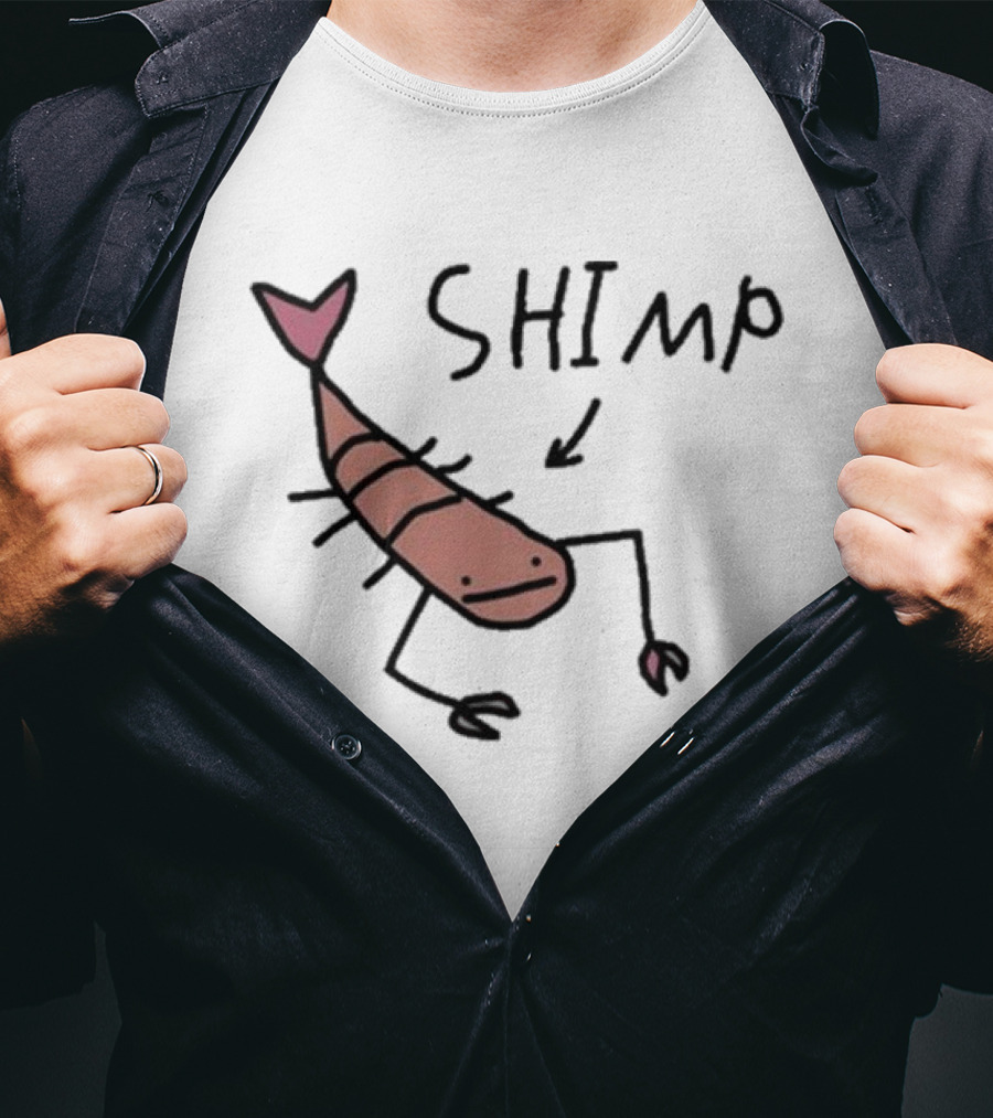 Worst Shimp Shrimp Drawing Humor T-Shirt