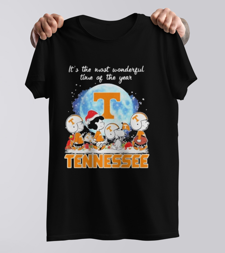 It's The Most Wonderful Time Of The Year Tennessee Volunteers Peanuts Football T-Shirt