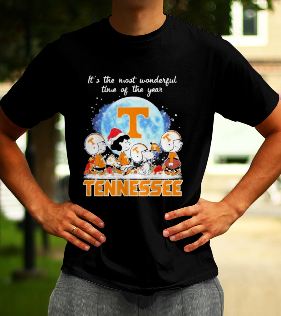 It's The Most Wonderful Time Of The Year Tennessee Volunteers Peanuts Football T-Shirt