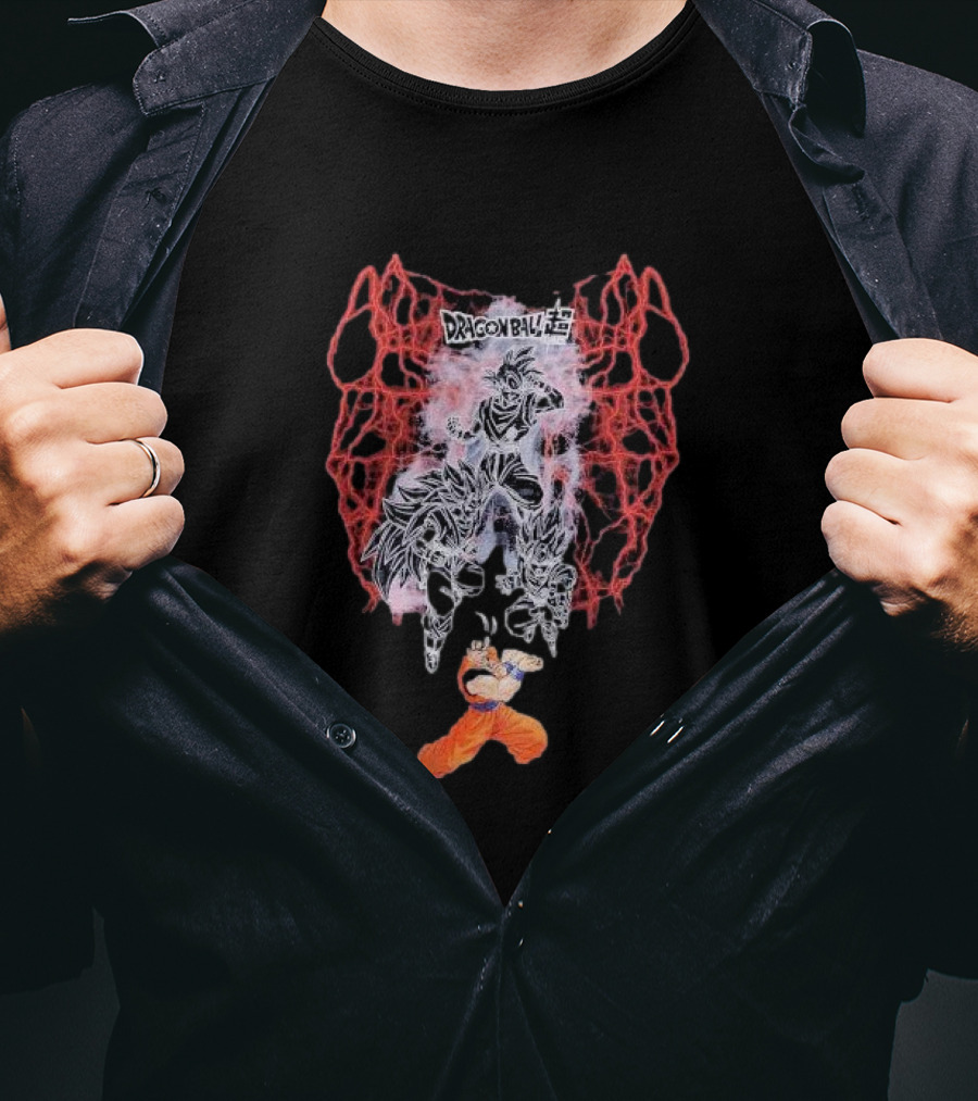 Dragon Ball Z Goku Lightning Aura Power Up Transformation T-Shirt
