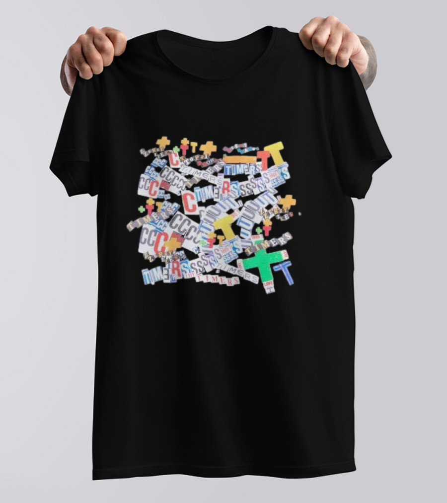 Neighborhood Nh X The Timers Collage Of Letters And Symbols T-Shirt