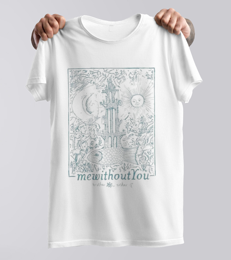 MewithoutYou Brother Sister Fishtower Design With Sun And Moon T-Shirt